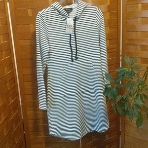 New With Tags - Stripped Hooded Dress